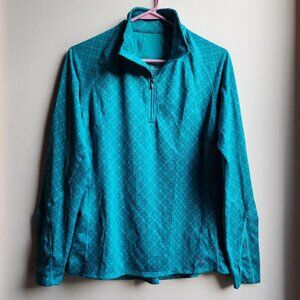 L.L Bean Aqua Quarter Zip Pullover Size Small
